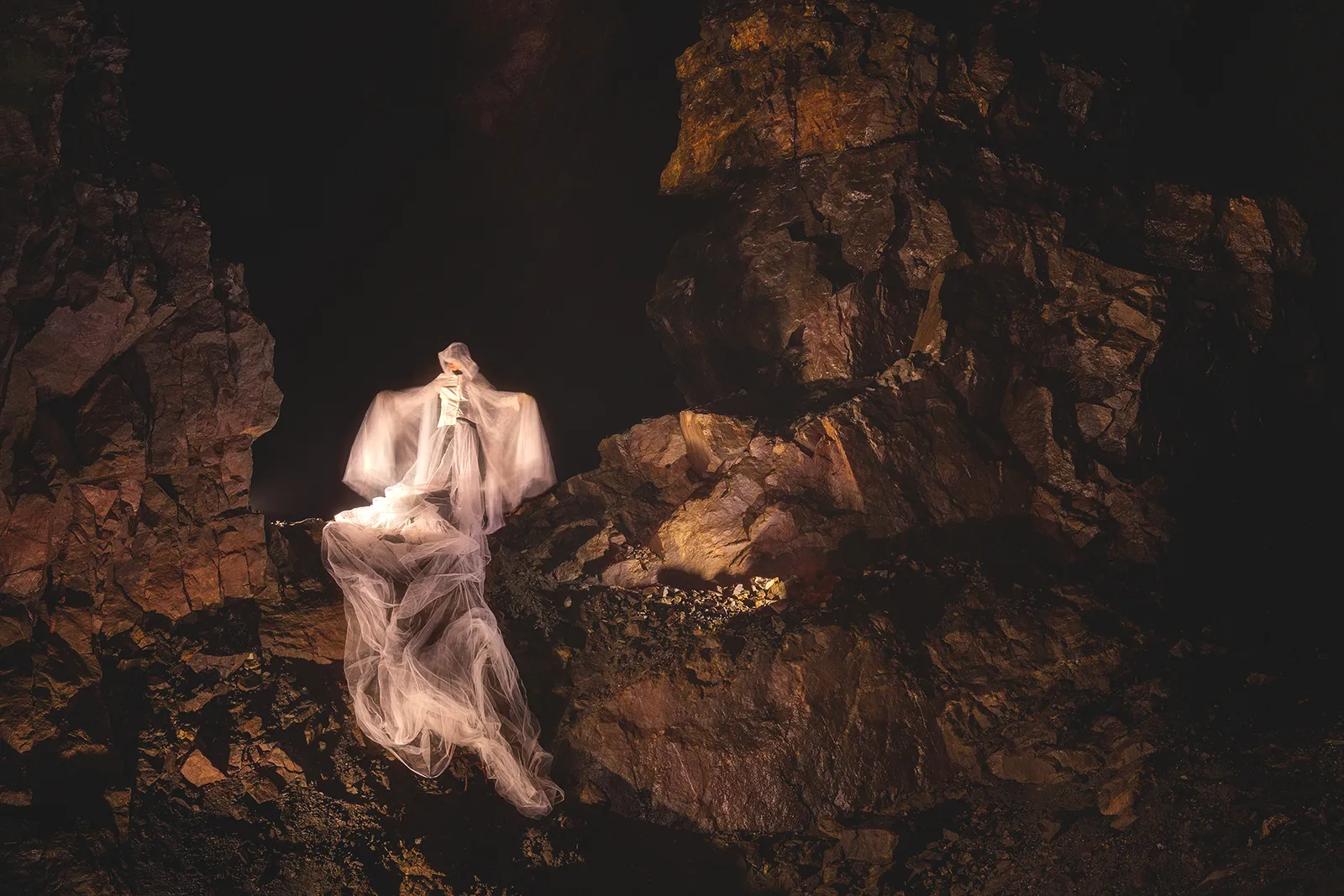 Gestalt som föreställer gruvfrun i Äventyrsgruvan