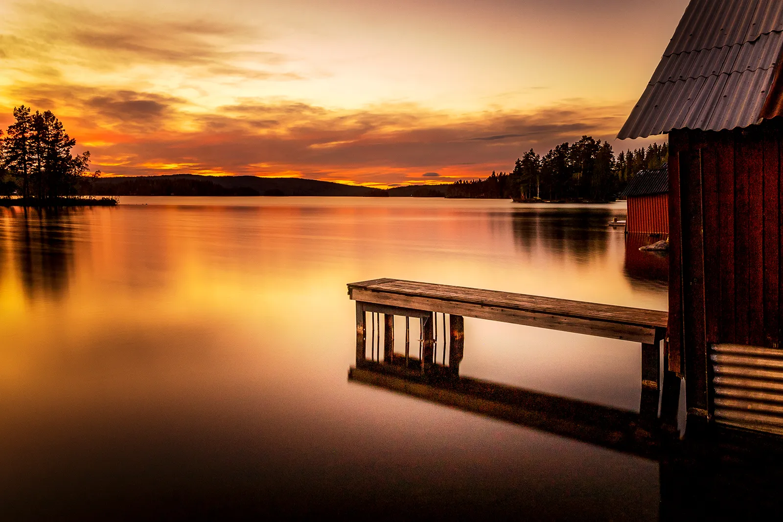 Brygga och båthus vid Gimmen