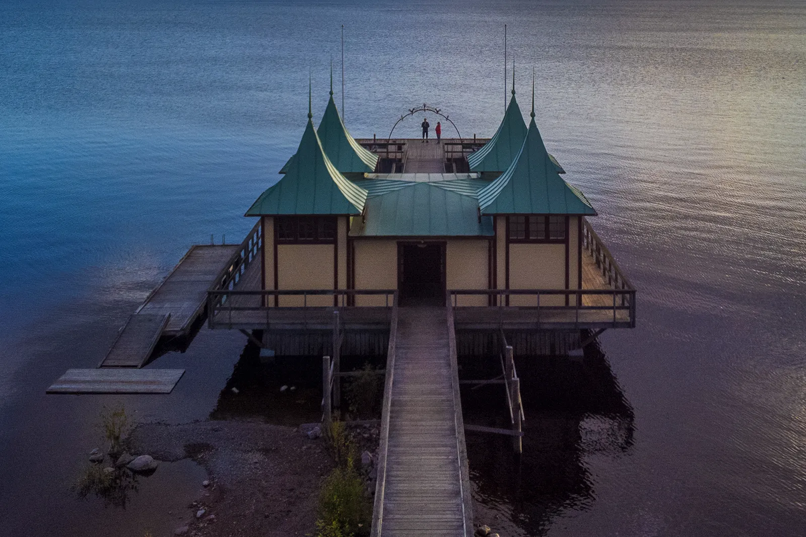 Drönarfoto av Persborgs brygga